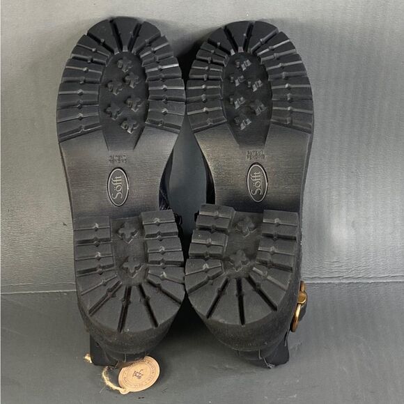 Sofft Jenine Women's black leather waterproof platform comfort booties size 10 - Picture 9 of 12